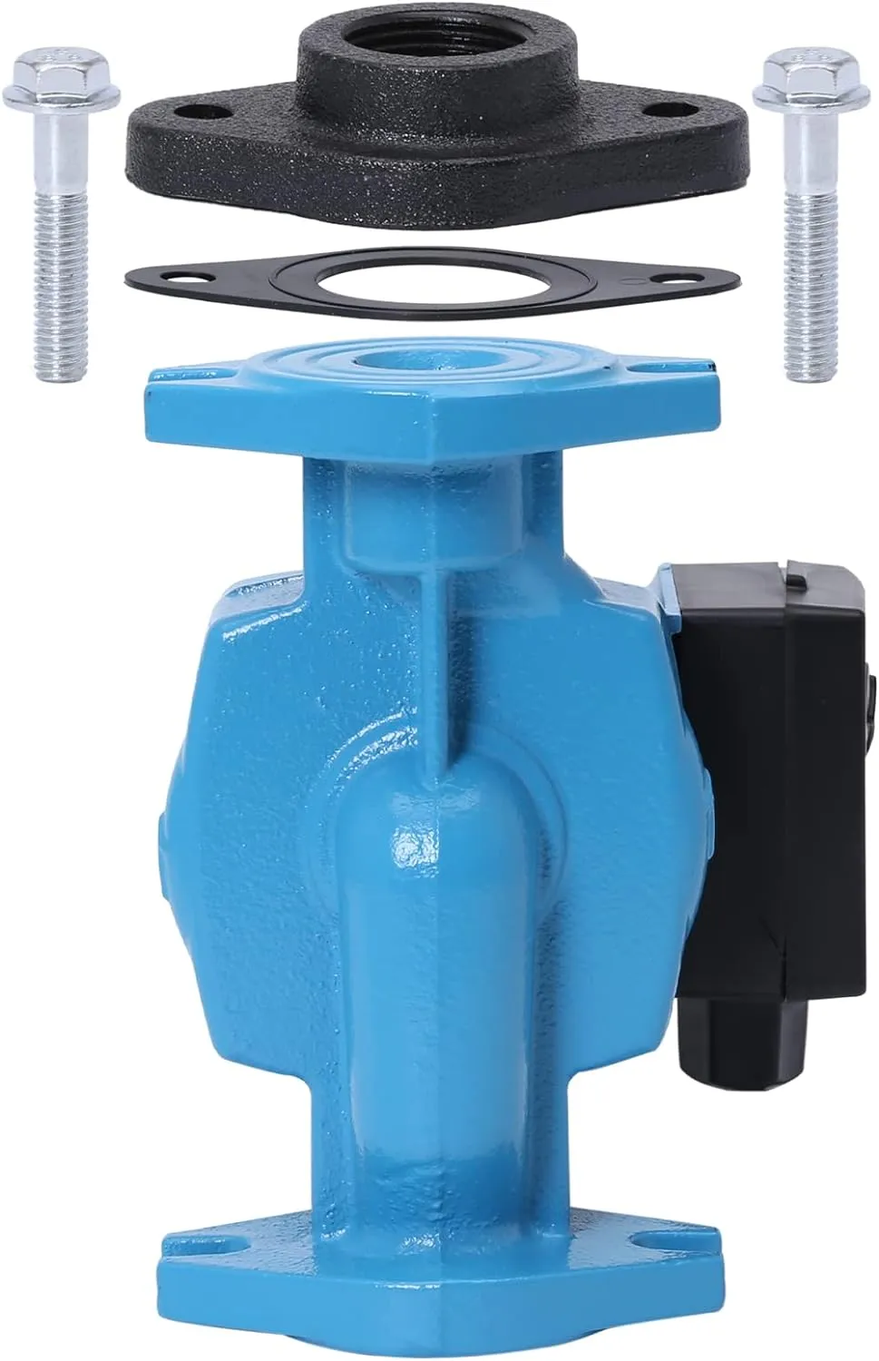 3-Speed 1 Inch Hot Water Recirculating Pump, 1/8HP Booster Pump, 110-120V, Flange Circulation Pump for Water Heater/Floor Heating