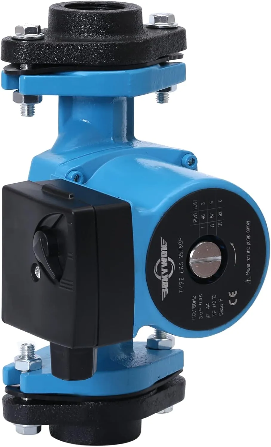 3-Speed 1 Inch Hot Water Recirculating Pump, 1/8HP Booster Pump, 110-120V, Flange Circulation Pump for Water Heater/Floor Heating