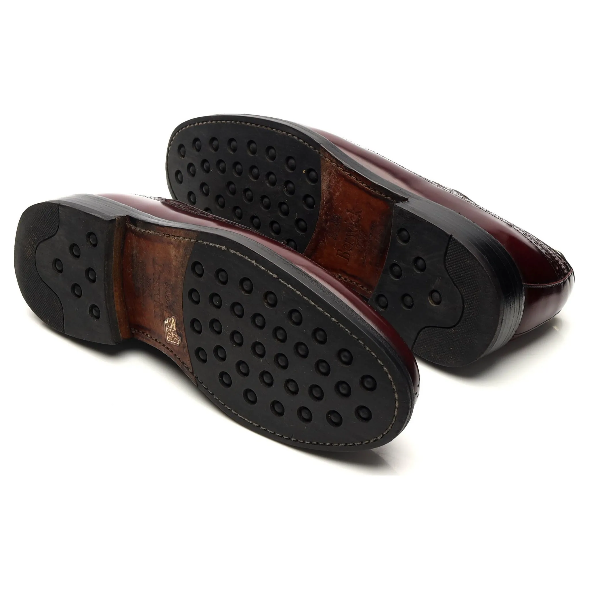 '3687' Burgundy Leather Derby Brogues UK 6.5