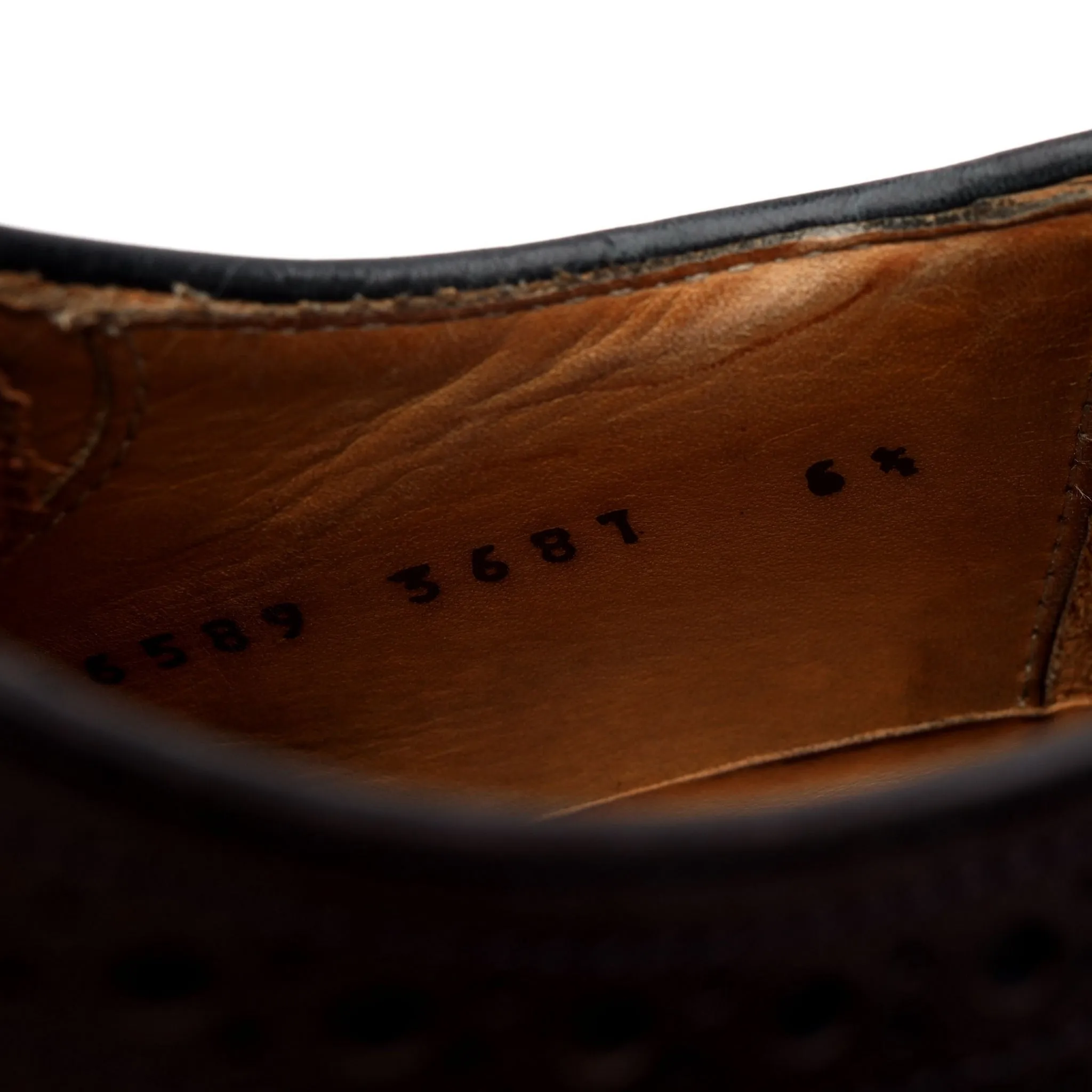 '3687' Burgundy Leather Derby Brogues UK 6.5