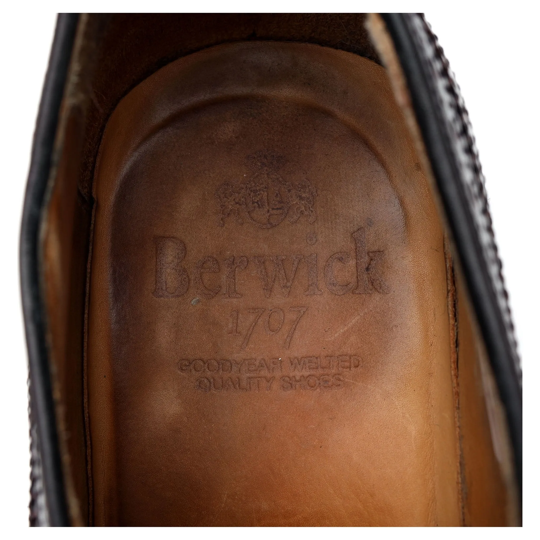 '3687' Burgundy Leather Derby Brogues UK 6.5