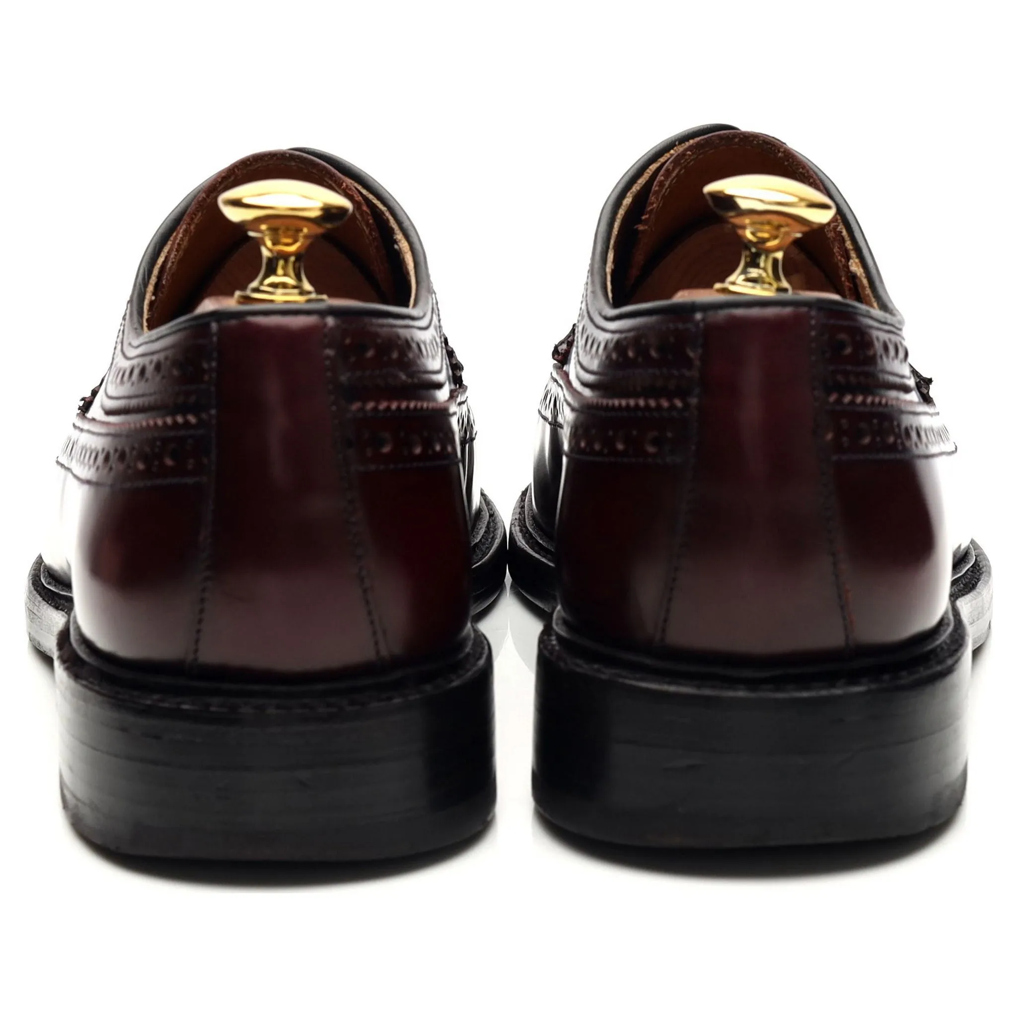'3687' Burgundy Leather Derby Brogues UK 6.5