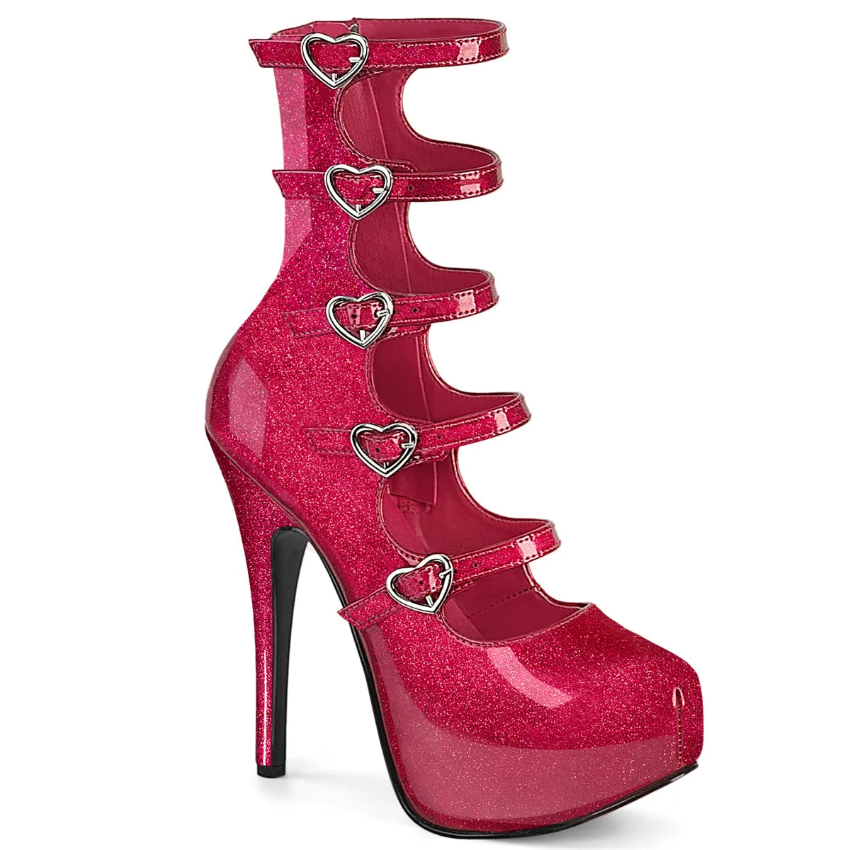 5 Inch Heel TEEZE-23 Fuchsia Glitter
