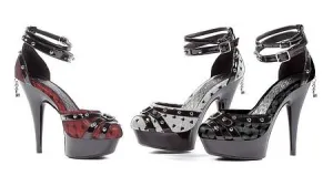5 inch Stiletto Patent & Lace D’orsay Pump