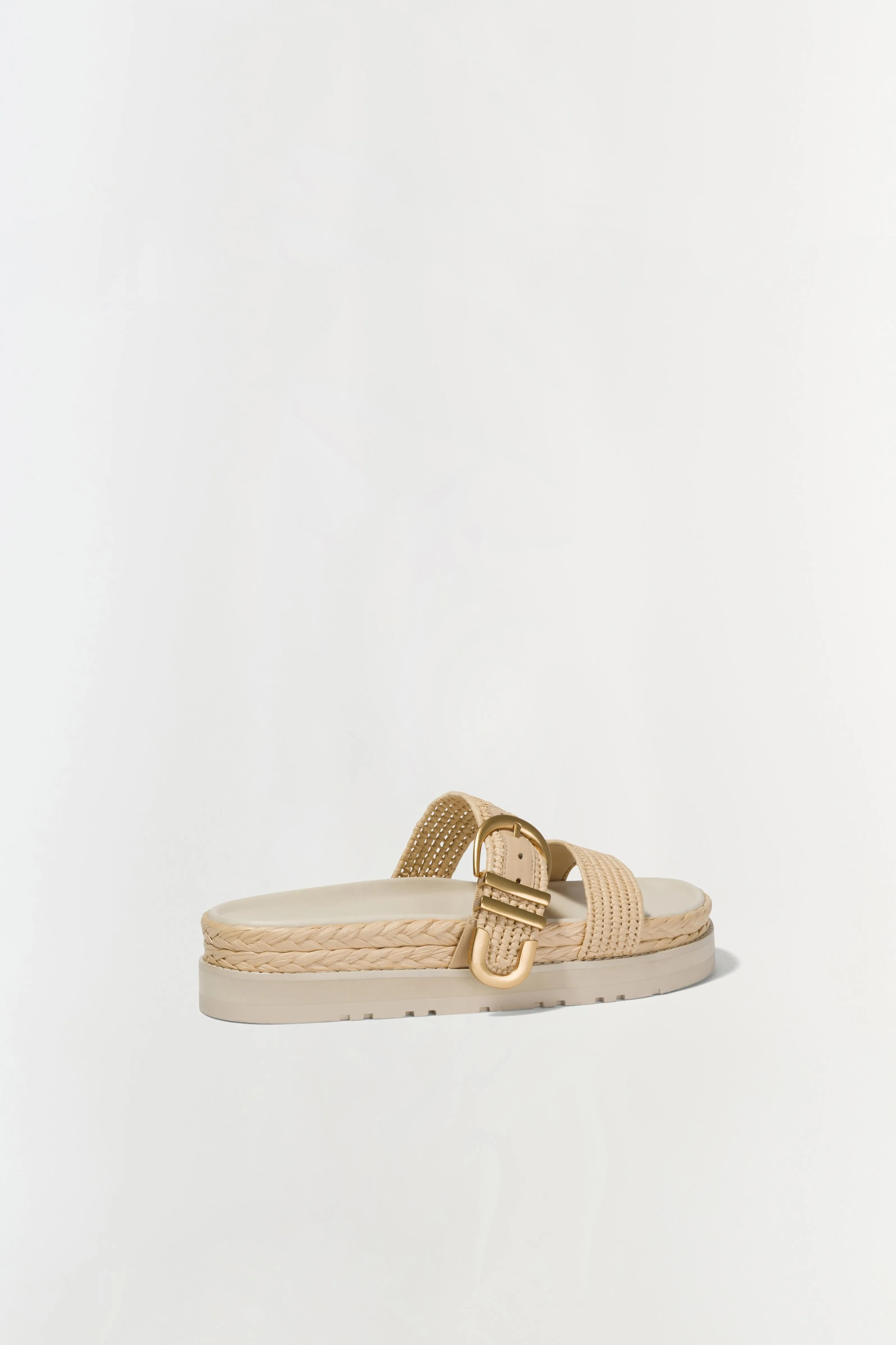 Aida Raffia Buckle Sandal Natural
