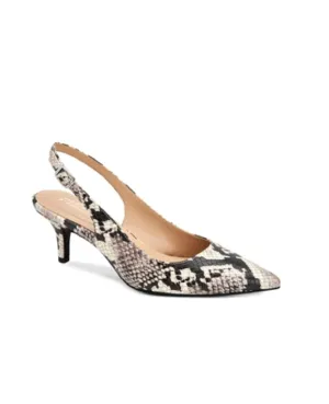 Alfani Women's Step 'N Flex Babbsy Pointed-Toe Slingback Pumps, BLACK/WHITE SNAKE, 7.5M