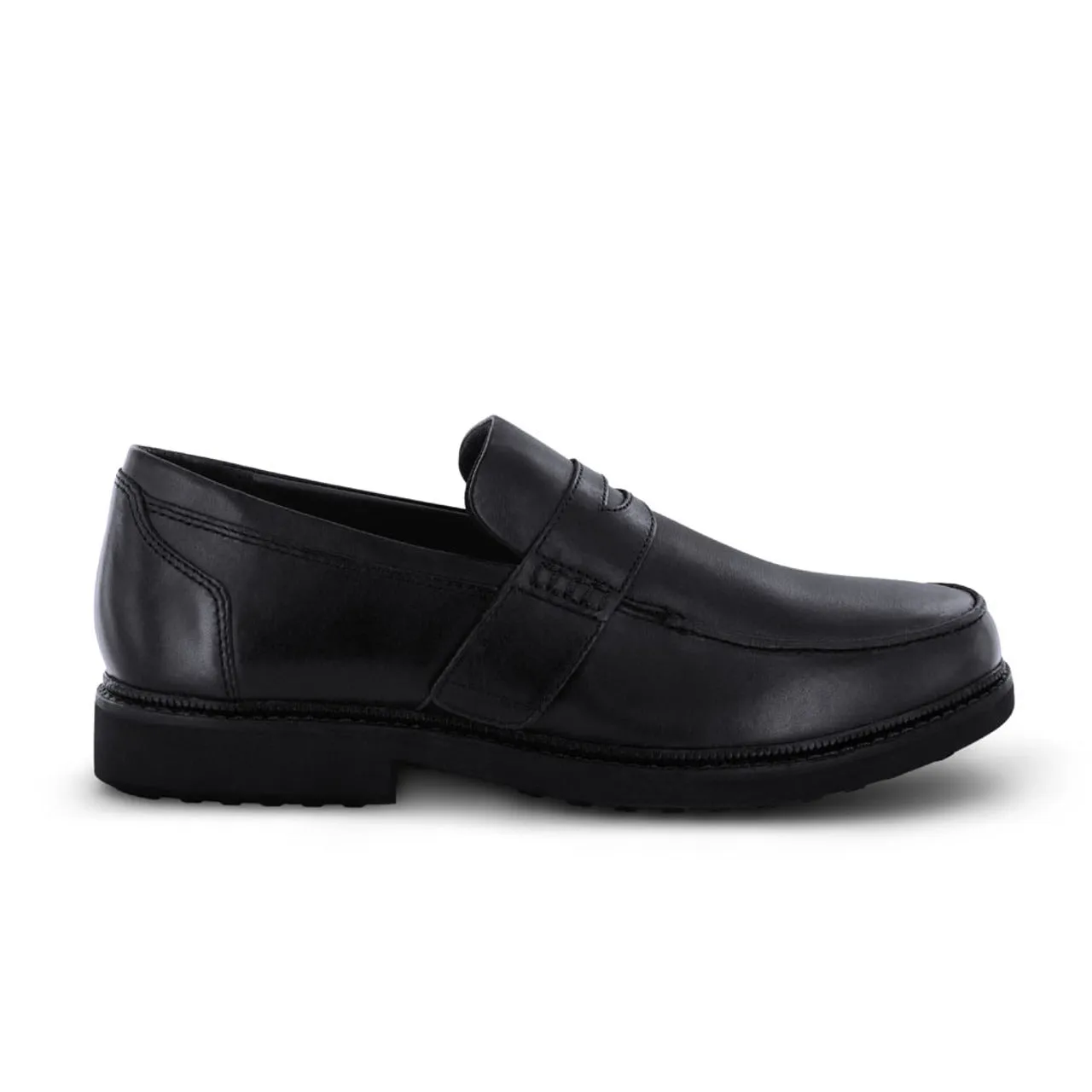 Apexfoot Men's Strap Loafer Lexington - Black - X-Wide (4E)
