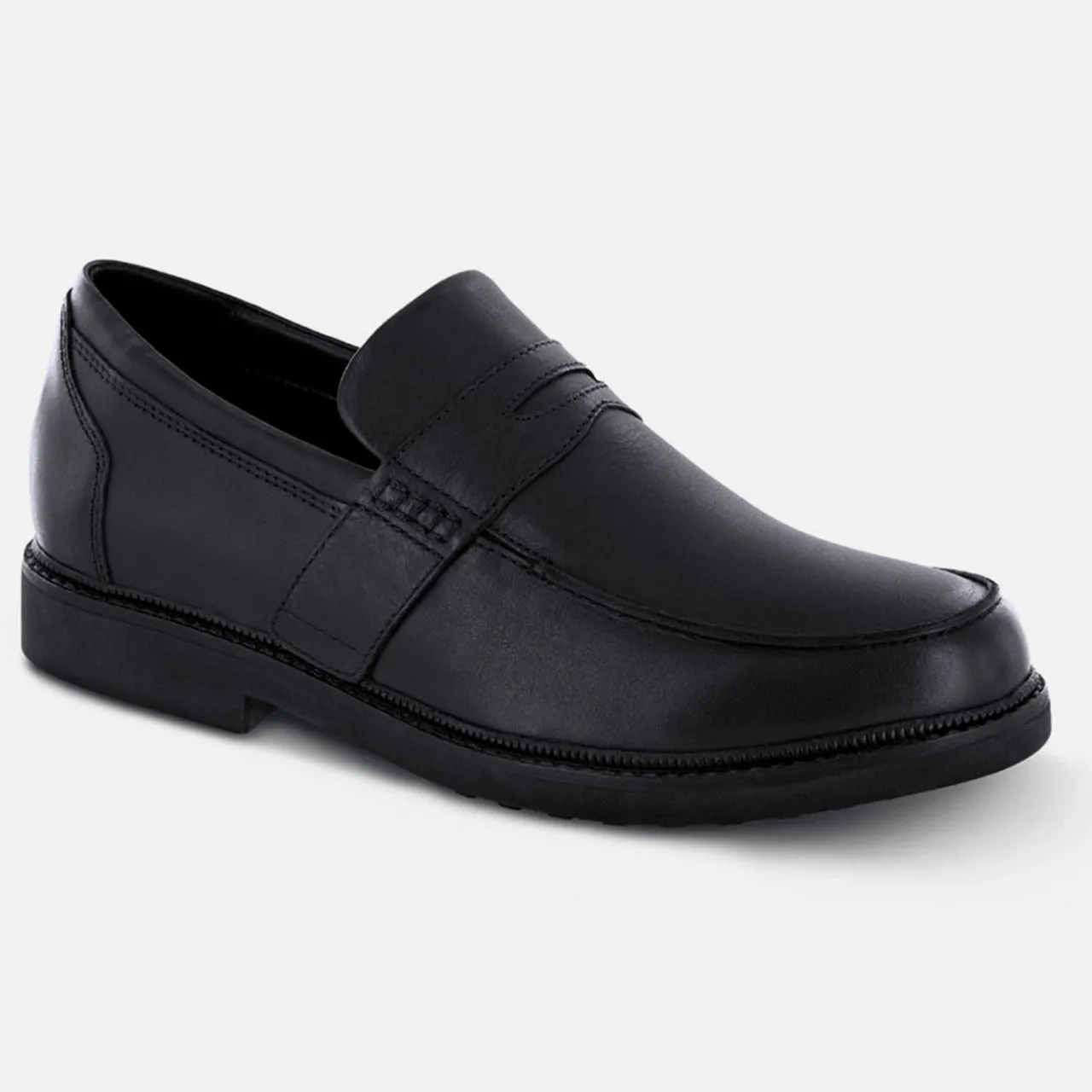 Apexfoot Men's Strap Loafer Lexington - Black - X-Wide (4E)