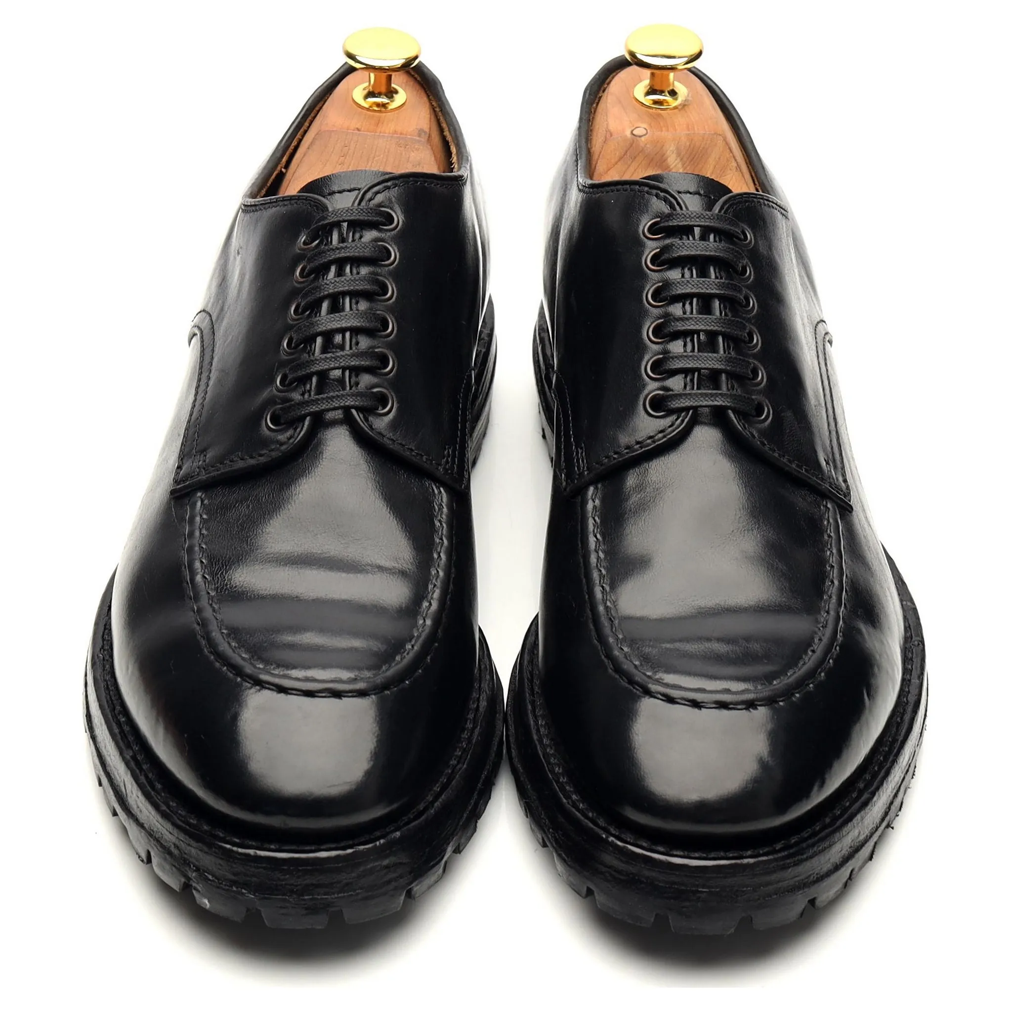 'Aspen 009' Black Leather Apron Derby UK 6 EU 39