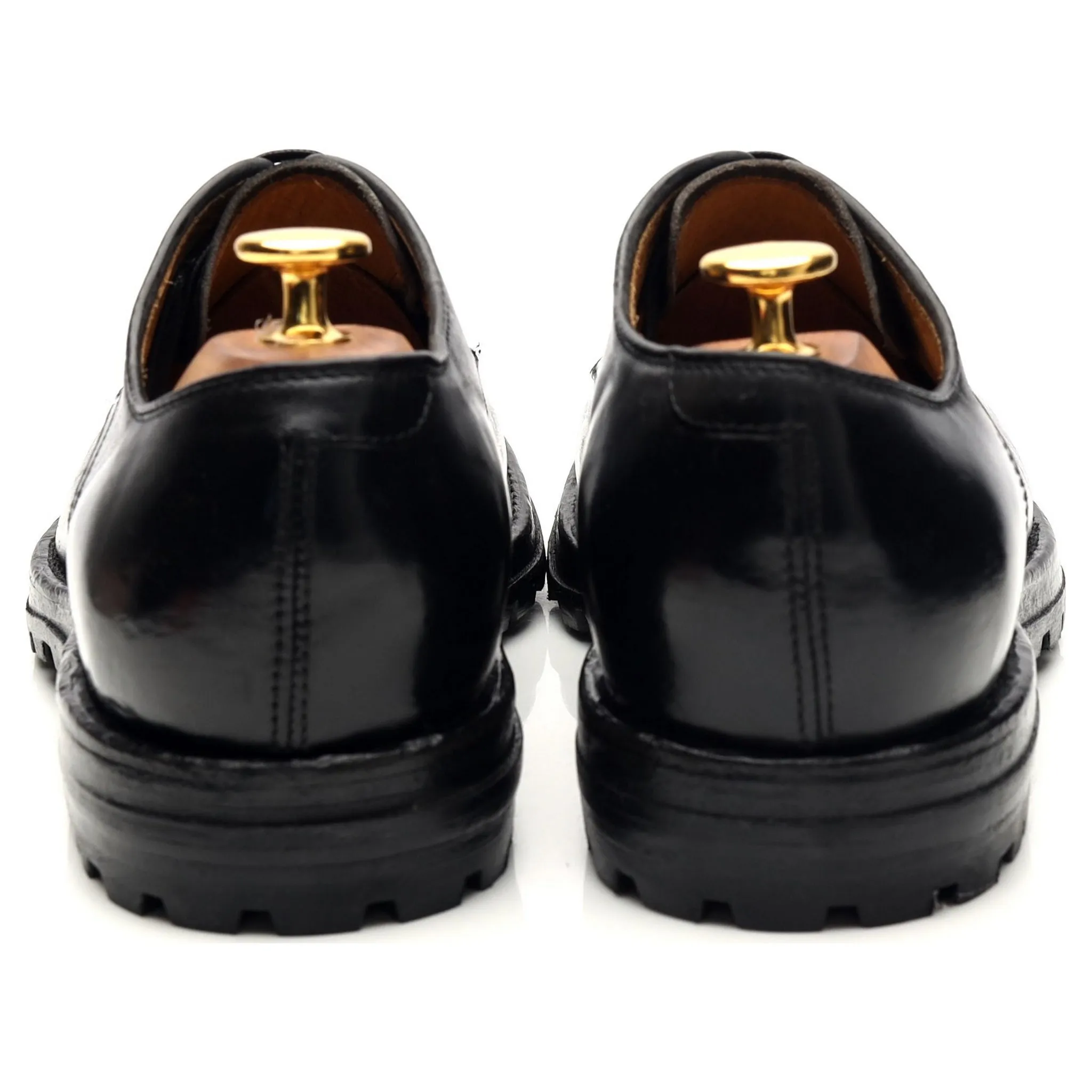 'Aspen 009' Black Leather Apron Derby UK 6 EU 39