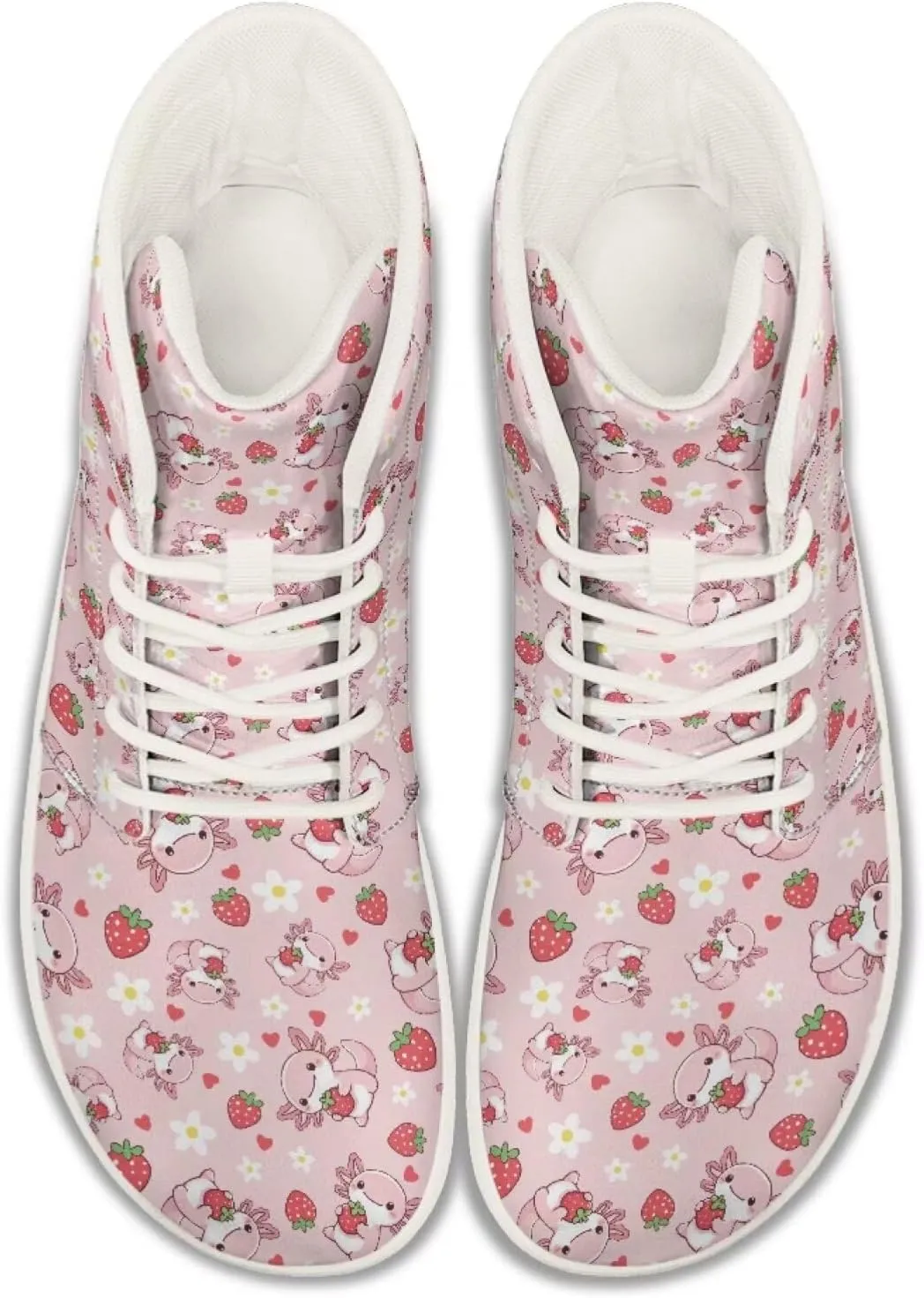 Belidome Women's High Tops Barefoot Shoes Slip On Casual Leather Boots Sneakers for Tennis
