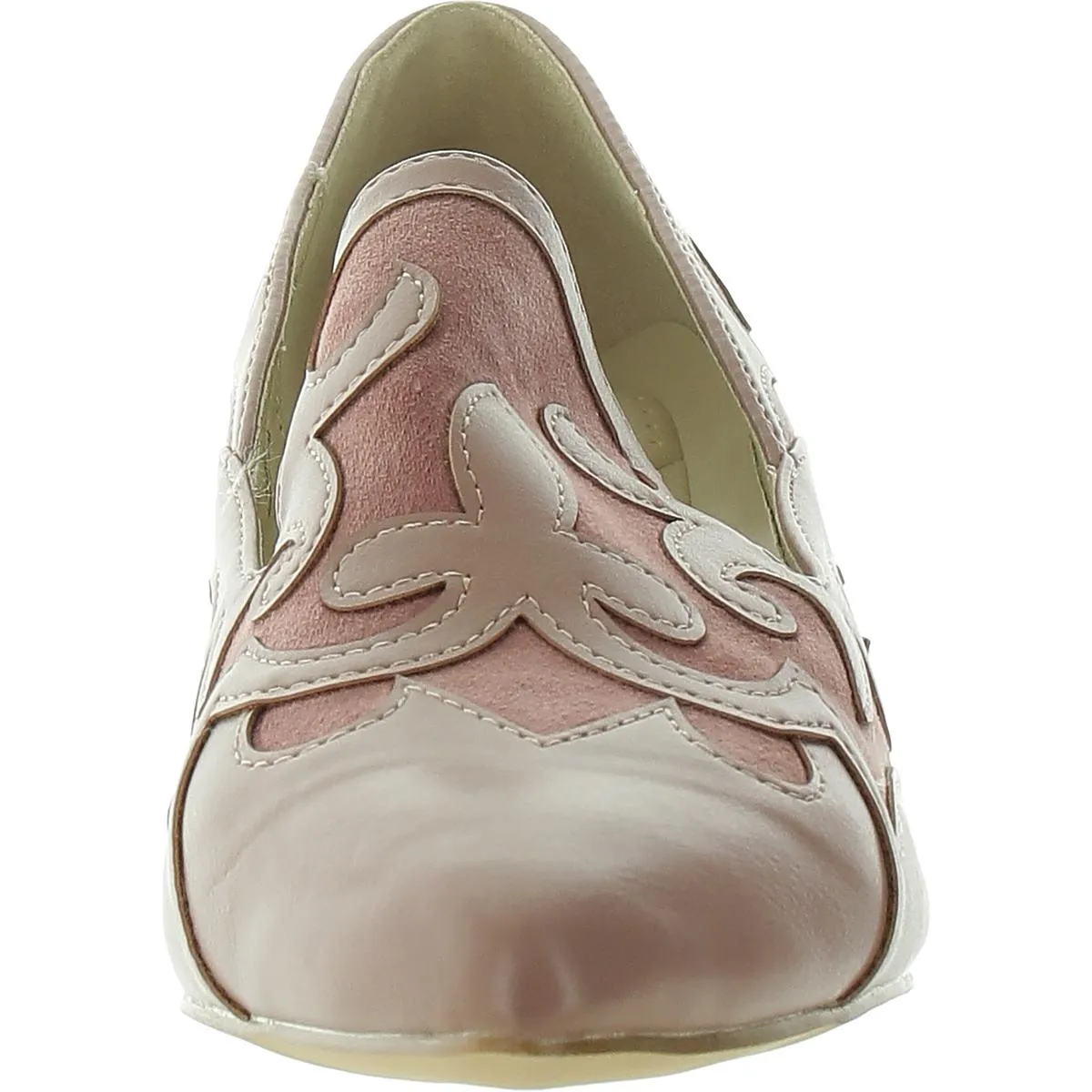 Bellini Womens Bengal Faux Suede Pointed Toe Loafer Heels