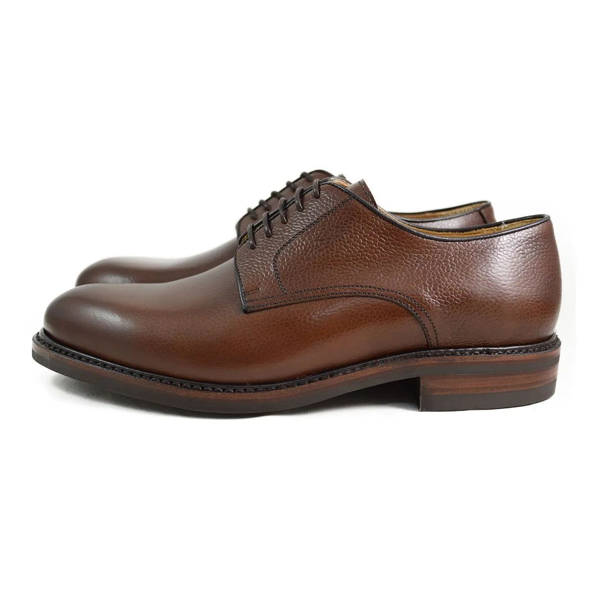 Berwick 1707 Country Grain Plain Derby Shoe (4169) Dark Brown