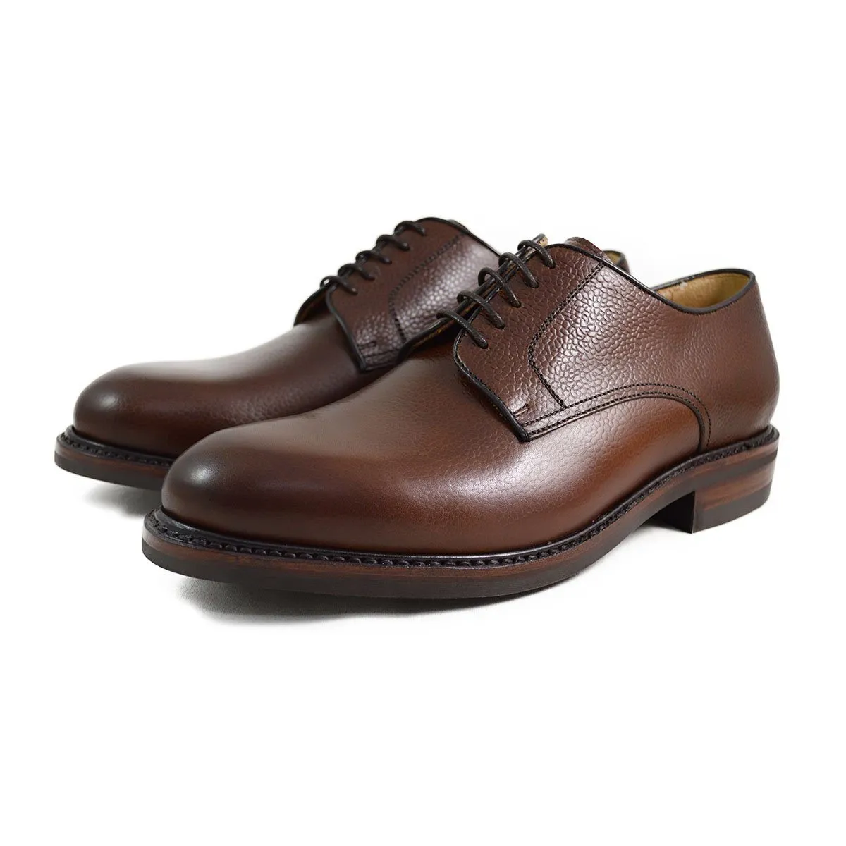 Berwick 1707 Country Grain Plain Derby Shoe (4169) Dark Brown