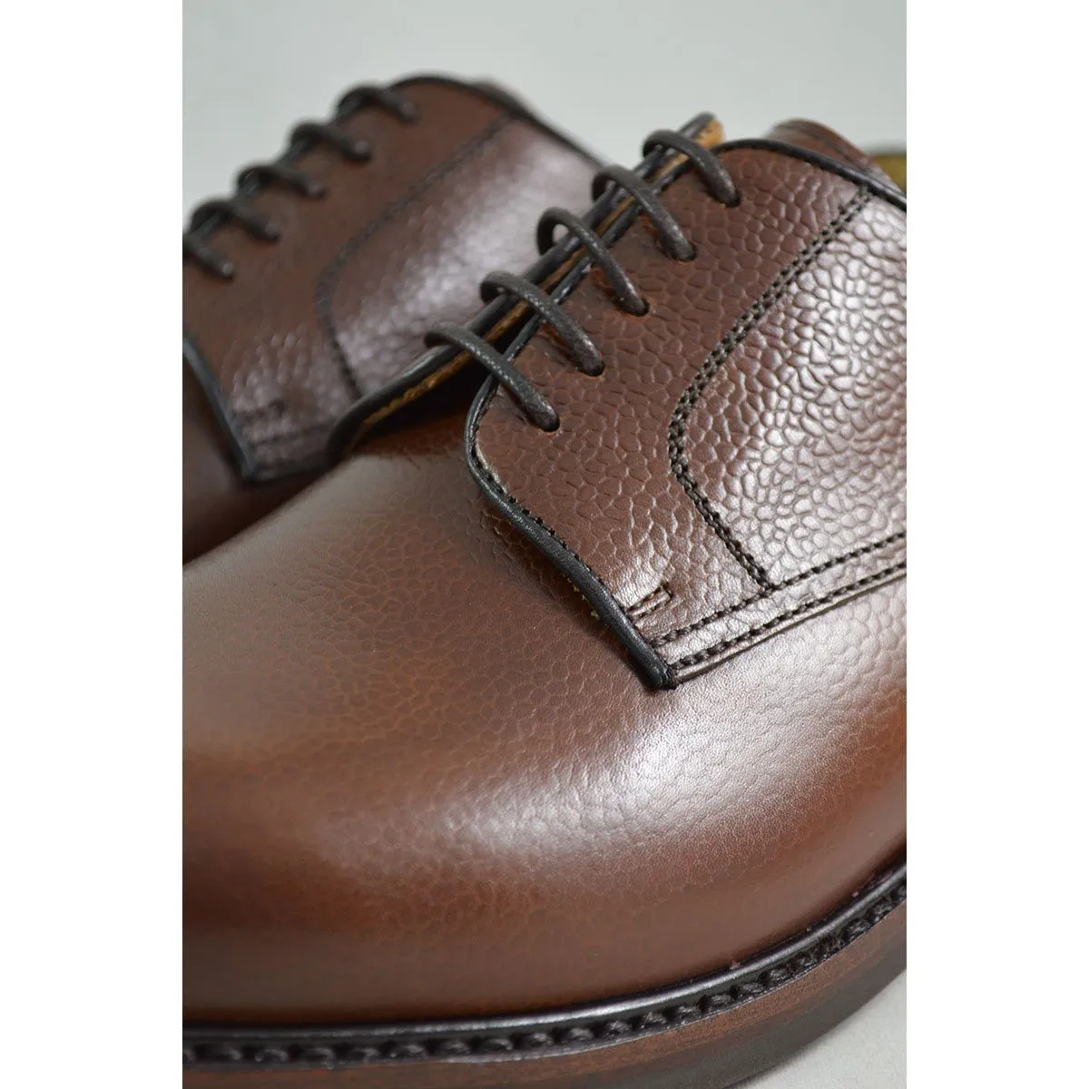 Berwick 1707 Country Grain Plain Derby Shoe (4169) Dark Brown