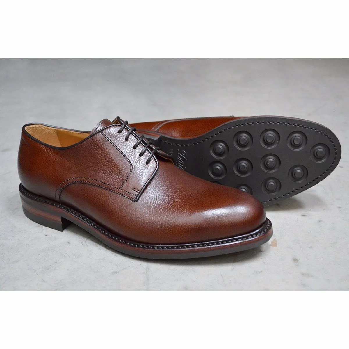 Berwick 1707 Country Grain Plain Derby Shoe (4169) Dark Brown