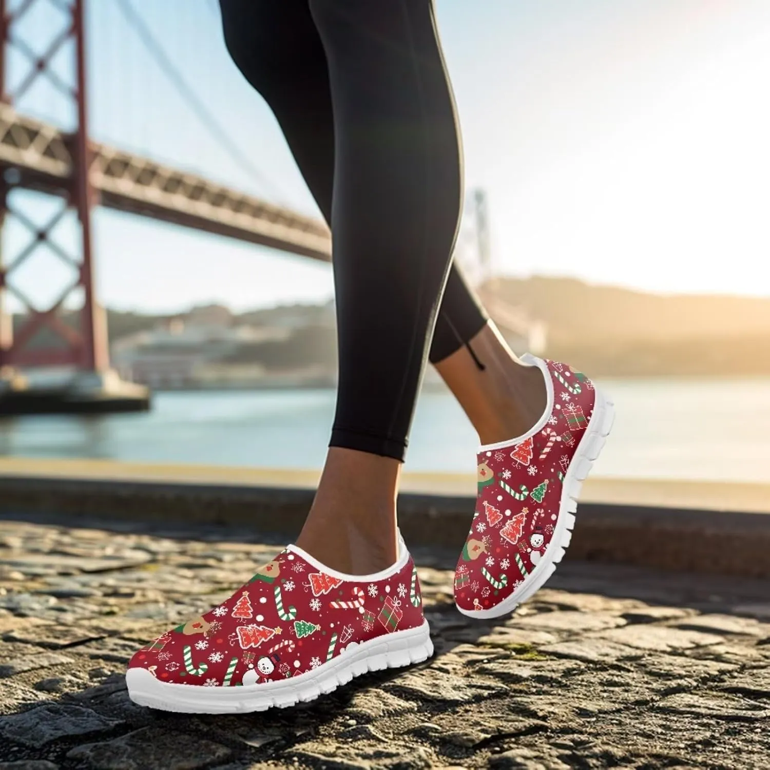 BIGCARJOB Sneaker for Women Slip-on Walking Shoes Road Running Shoes Comfortable Athletic Sock Shoes