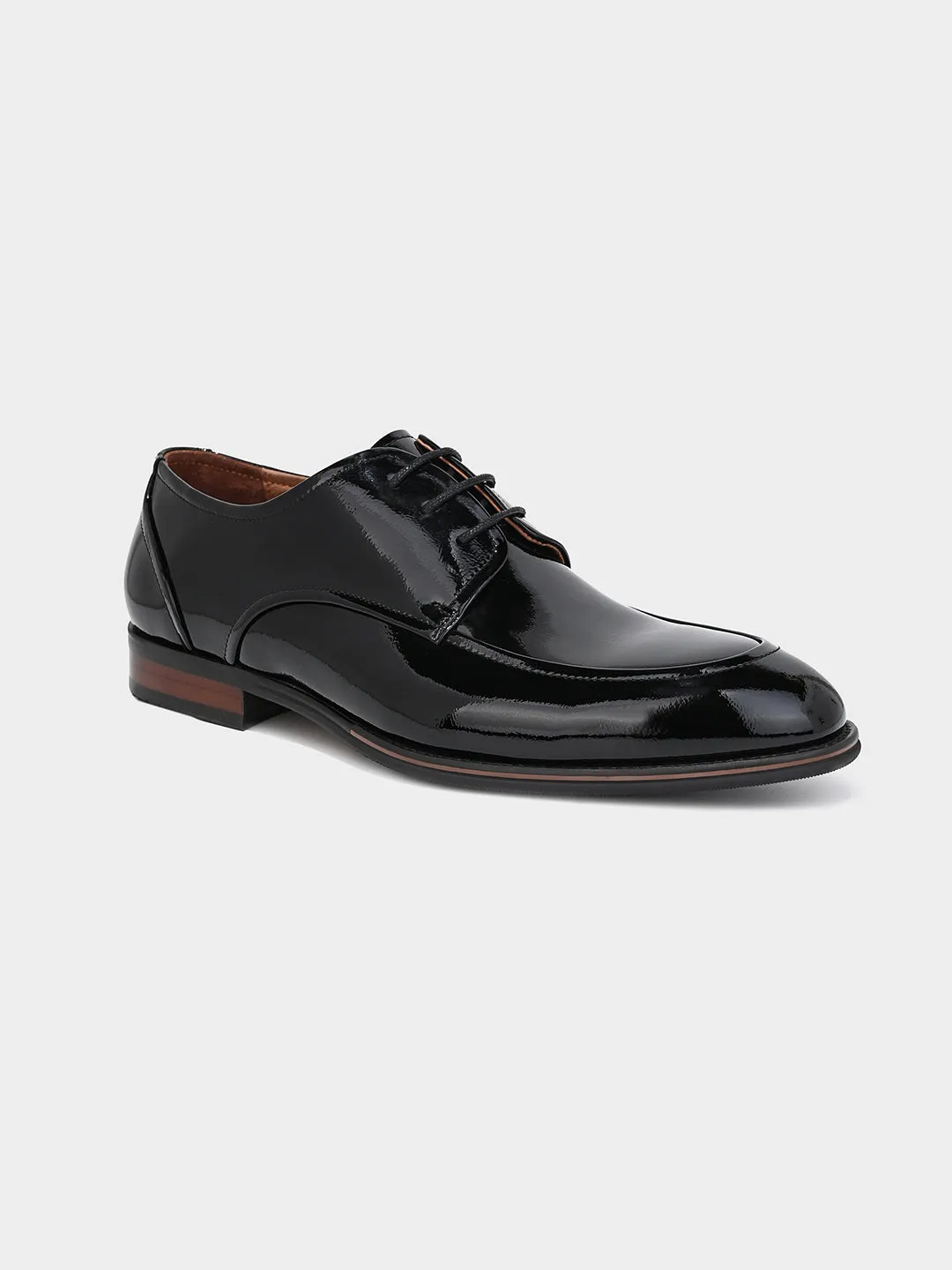 Black Patent Leather Derby Shoes