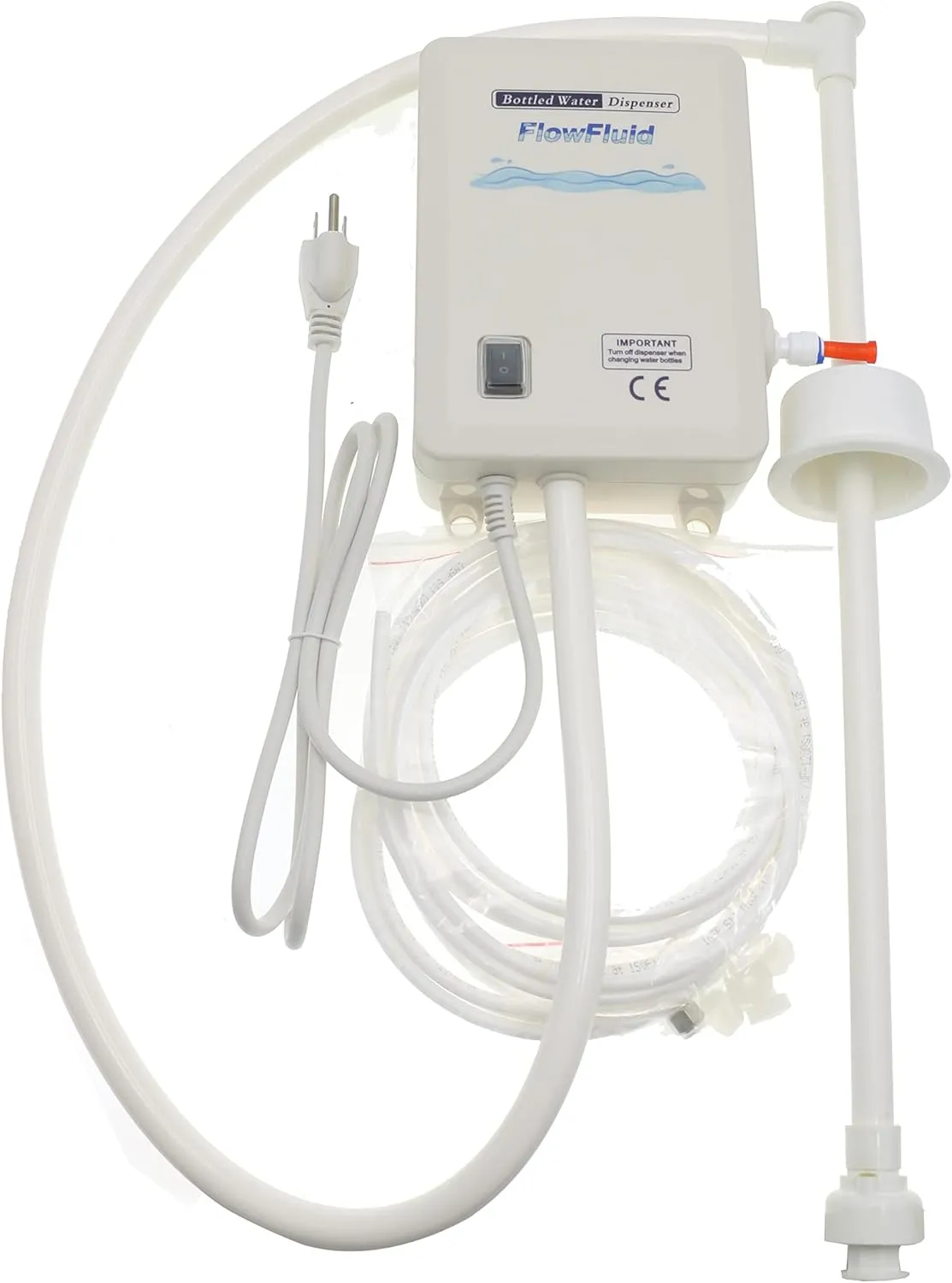Bottled Water Dispenser Pump System,Food Grade,Self priming,110V,1GPM, Suitable for Coffee Brewer Ice-Maker Refrigerator (Single tube)
