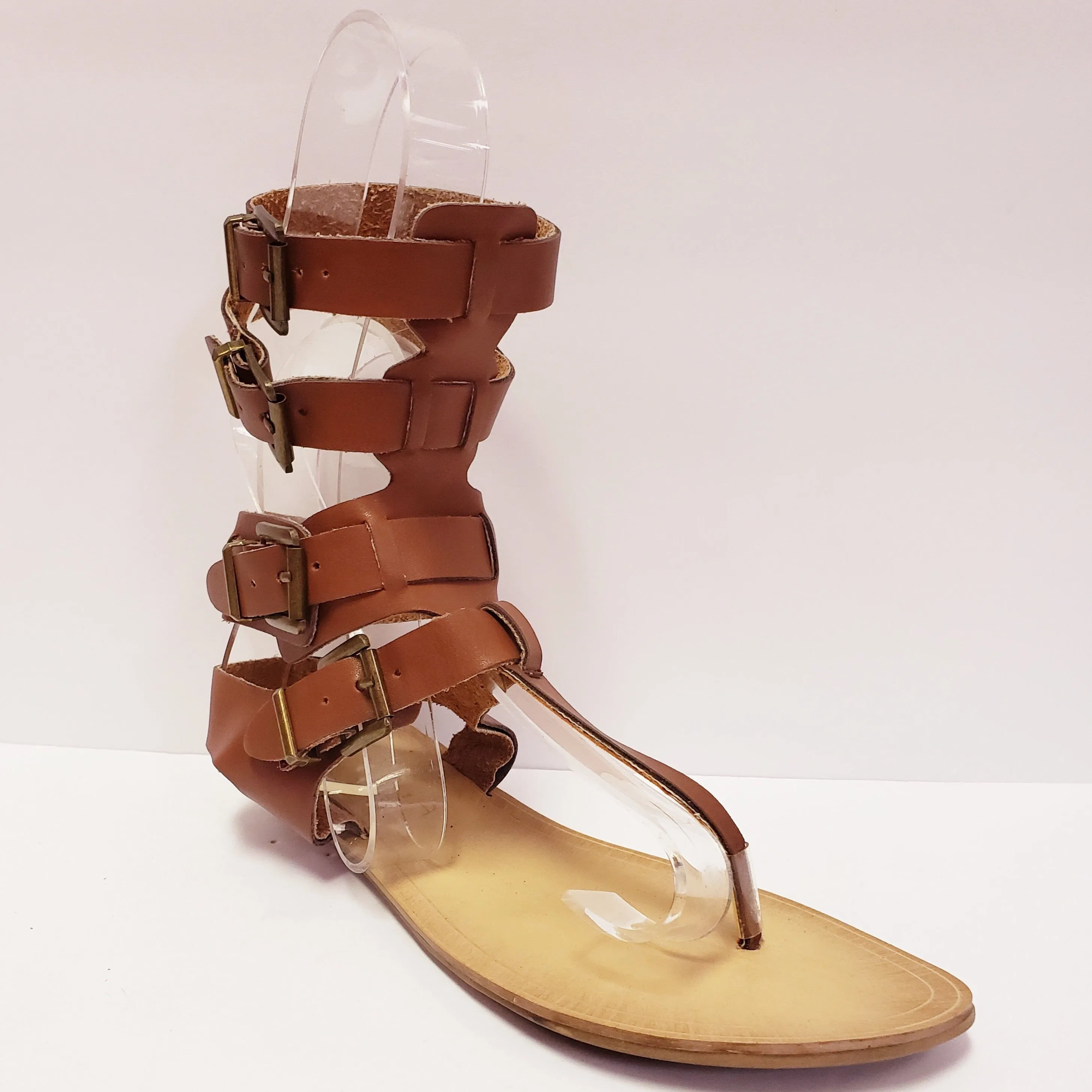 Buckle-Up Leather Sandal