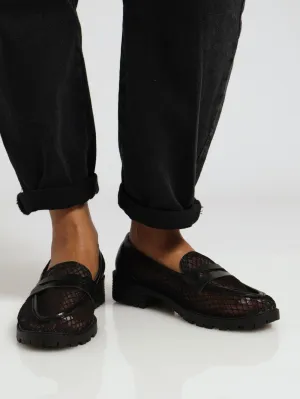 Chunky Mesh Loafer - Black