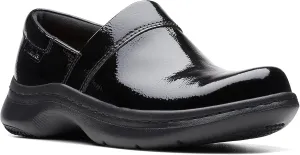 Clarks Unisex ClarksPro Gem Sneaker, Black Pat, 0 US Women