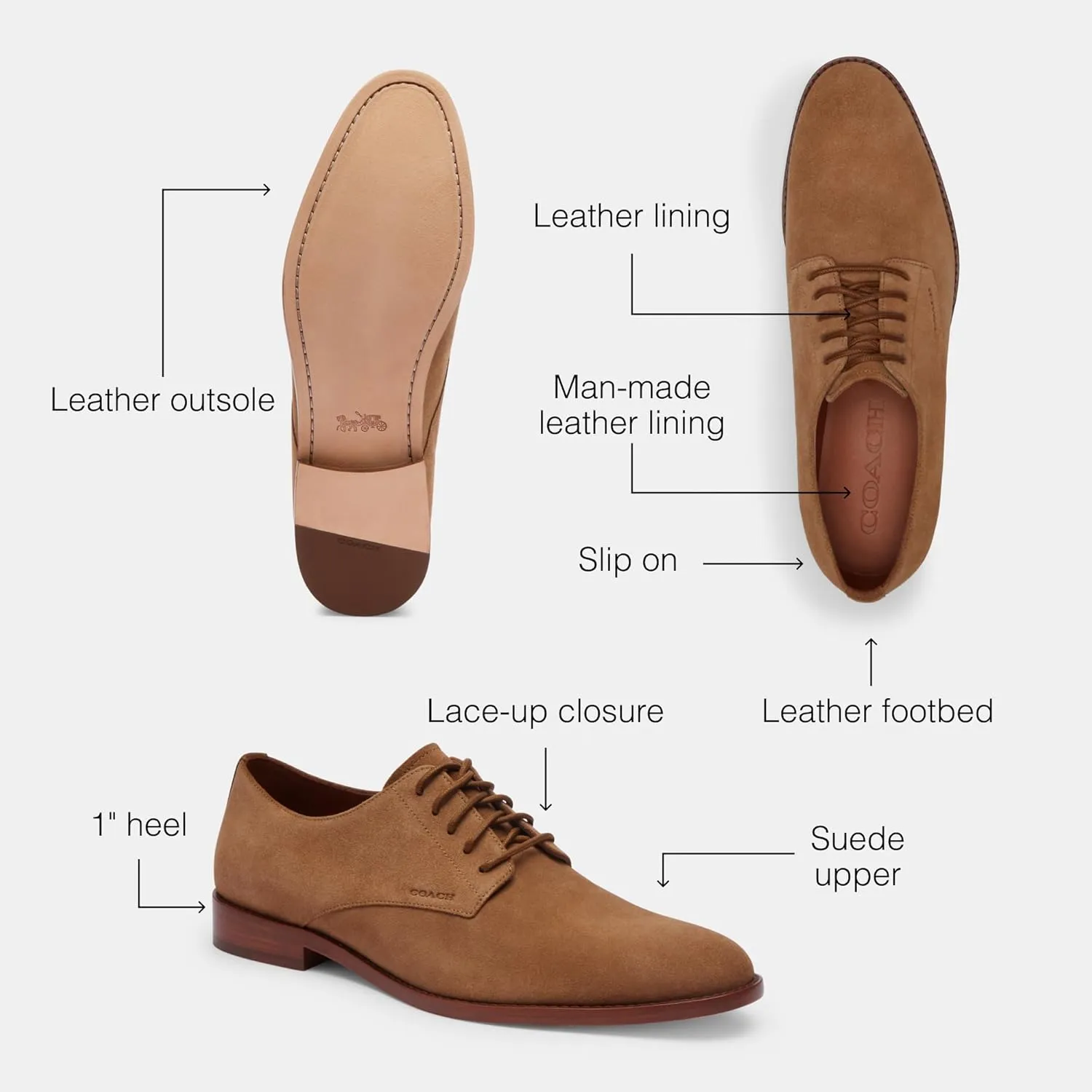 Coach Men's Davi Suede Derby
