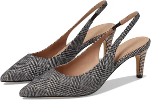 Cole Haan Women's Vandam Sling Back Pump 65 mm, Multi Plaid Textile, 7