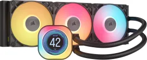 CORSAIR iCUE Link Titan 360 RX LCD Liquid CPU Cooler – 360mm AIO – Low-Noise – FlowDrive Cooling Engine – Intel LGA 1851/1700, AMD AM5/AM4 – 3X RX120 RGB Fans – iCUE Link System Hub Included – Black