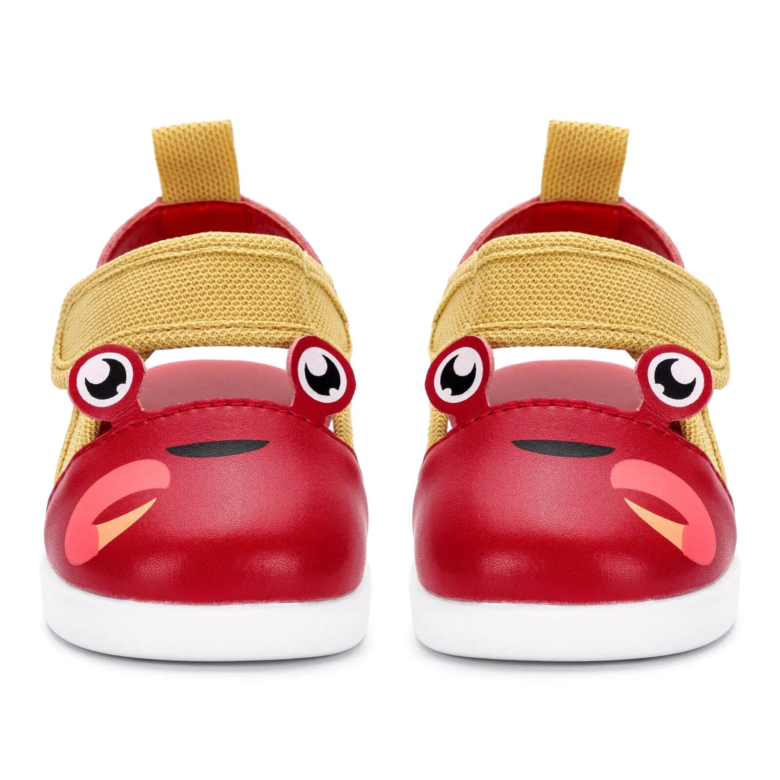 Crab Squeakerless Toddler Sandals  | Red/Tan