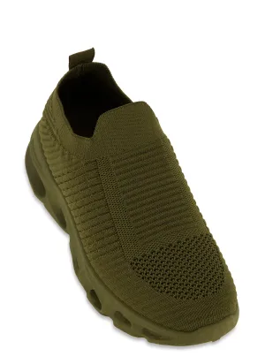 Cut Out Sole Slip On Sneakers