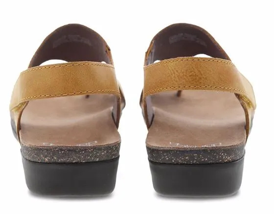 Dansko Reece Mango Waxy Burnished Womens Casual Leather Sandals 6024-465300