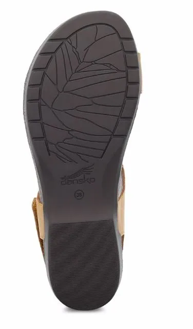 Dansko Reece Mango Waxy Burnished Womens Casual Leather Sandals 6024-465300
