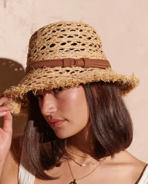 Derby Frayed Summer Straw Hat