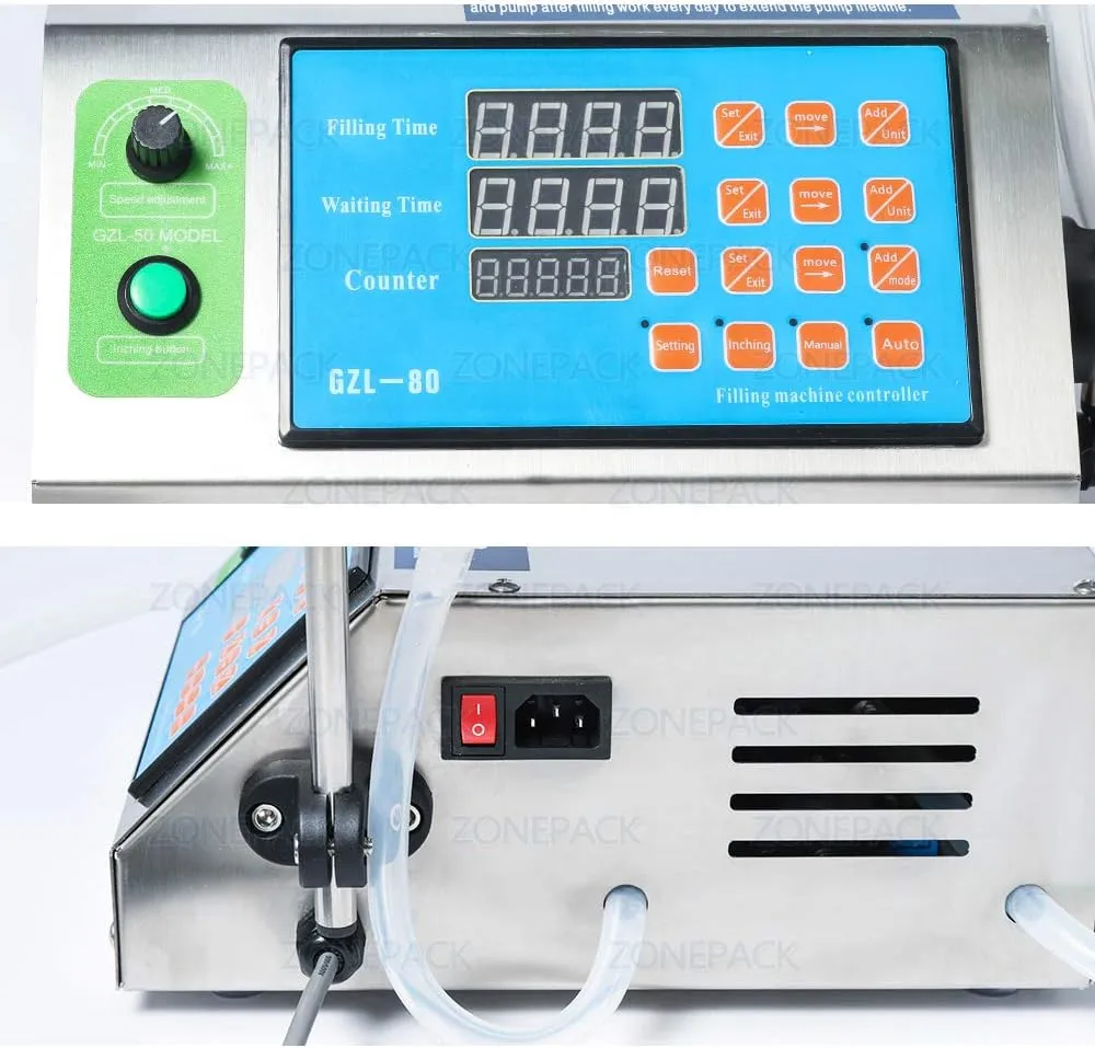 Diaphragm Pump Liquid Filling Machine Semi-automatic Desktop Filler for Alcohol Juice Water Alcohol Beverage Perfume