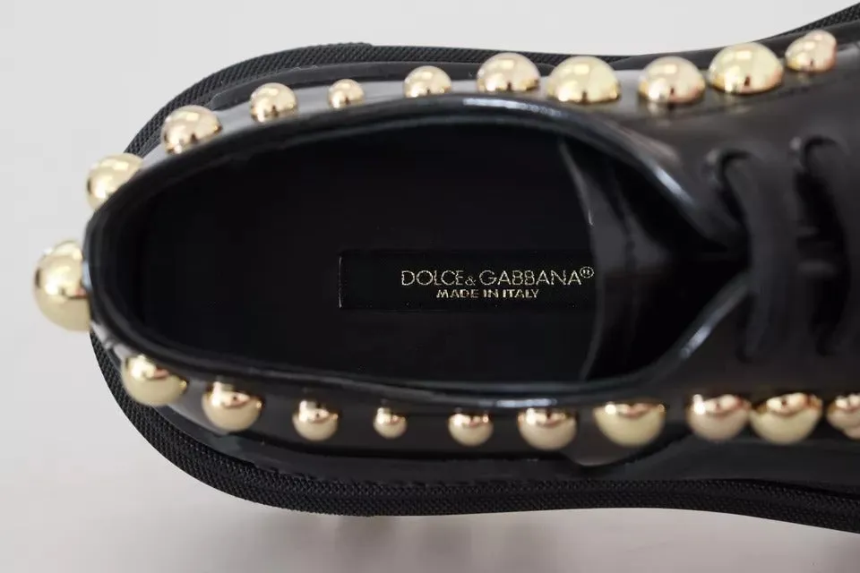 Dolce Highly-rated Derby Embellished Gabbana Black Huge reduction Leather & Shoes Trekking