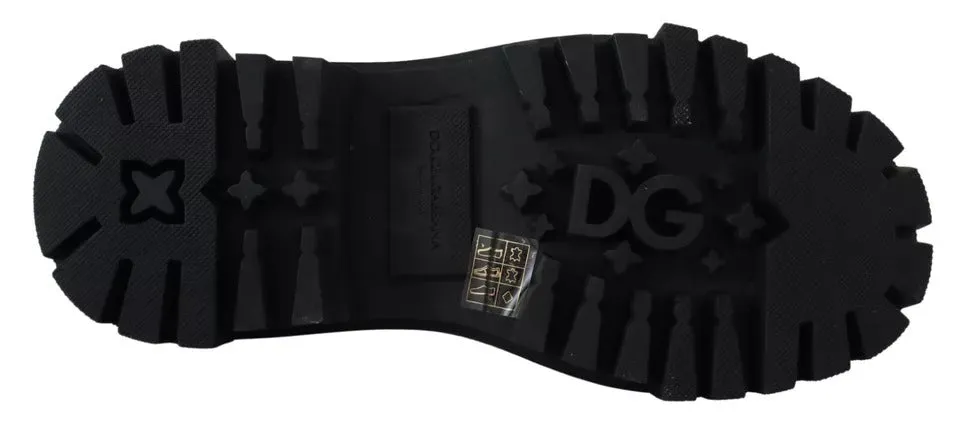 Dolce Highly-rated Derby Embellished Gabbana Black Huge reduction Leather & Shoes Trekking