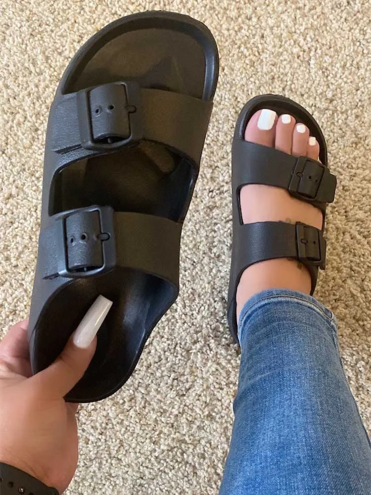 Double Buckle Sandals
