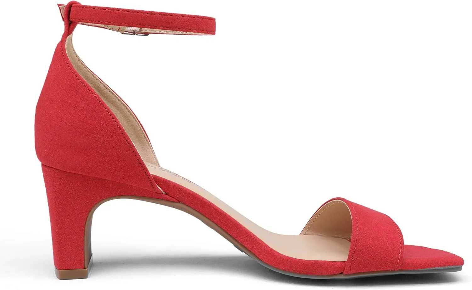 DREAM PAIRS Women's Square Toe Low Block Chunky Heels Open Toe Ankle Strap Dress Pump Shoes