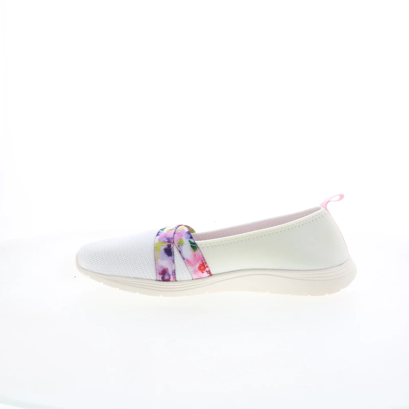 Easy Spirit Lorie 2 SELORIE2 Womens White Wide Mesh Loafer Flats Shoes