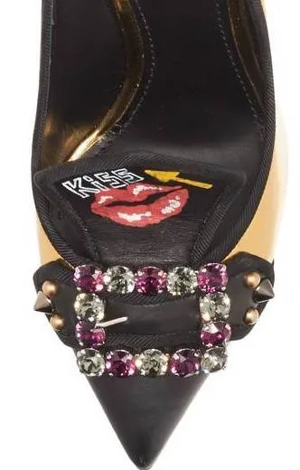 Embellished Buckle Pump