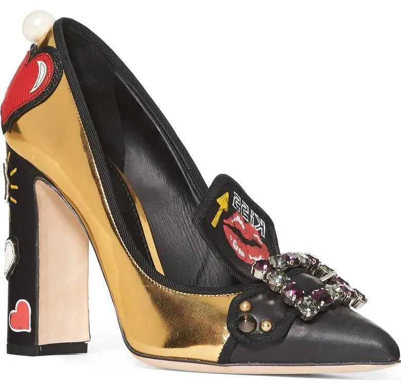 Embellished Buckle Pump