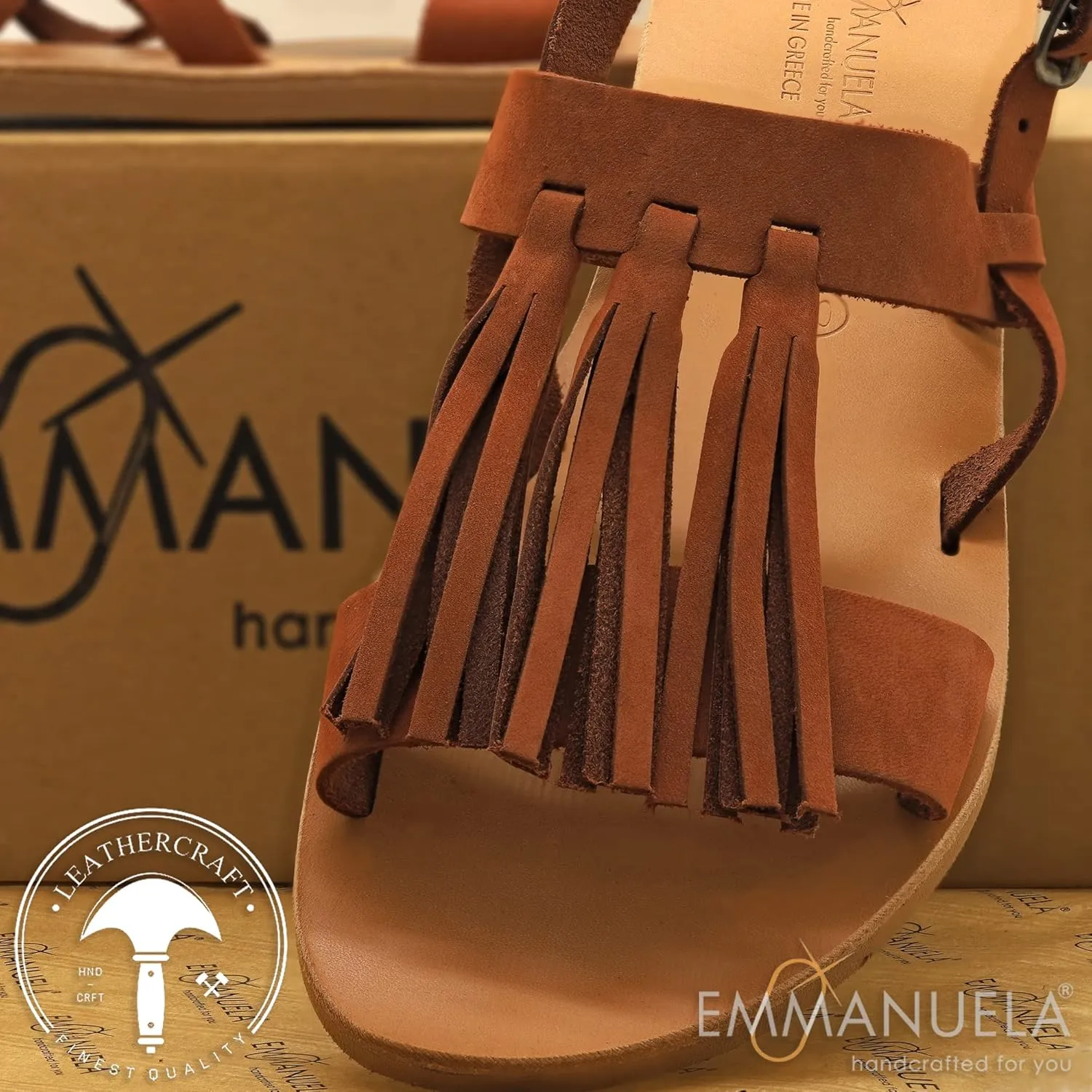 Emmanuela Ancient Greek Style Calf High Leather Sandals, Handmade Open Toe Flat Gladiator Sandals, Quality Tie up Strappy Summer Shoes for Women, Boho Chic Rose Gold Silver White Black