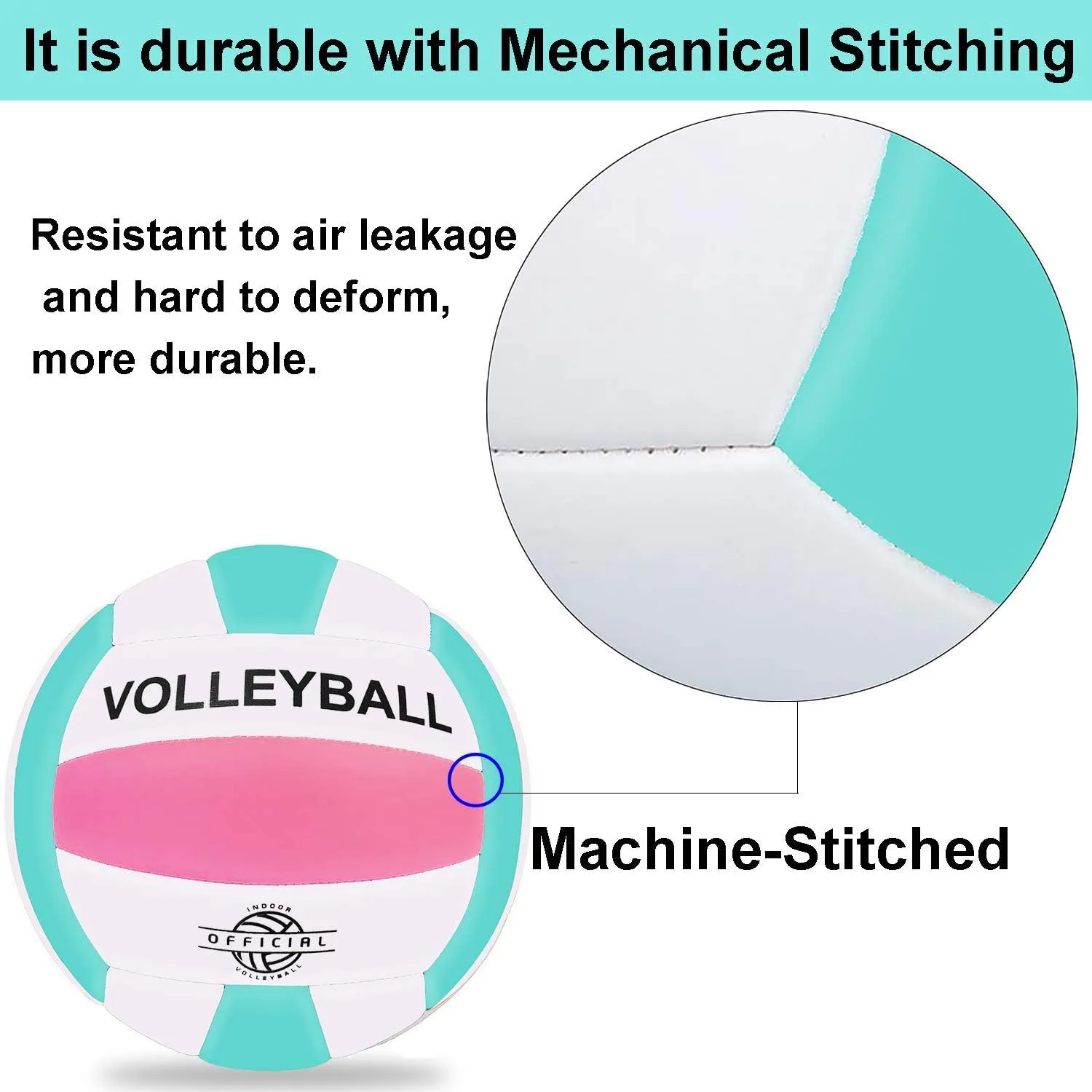 EVZOM Super Soft Beach Volleyball - Official Size 5 for Outdoor/Indoor/Pool/Gym/Training - Premium Sports Ball