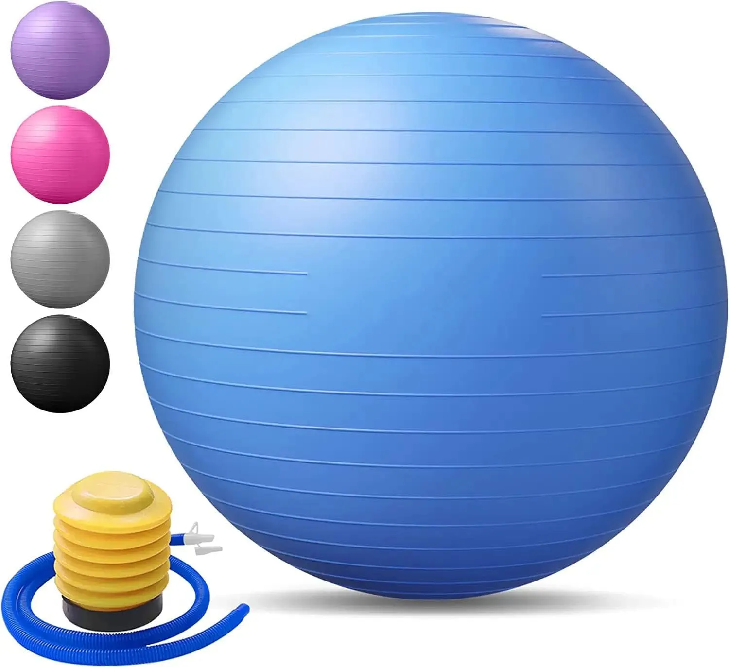 Exercise Ball Extra Thick Balance & Stability Ball Anti Burst - Swiss Ball for Balance, Stability, Pregnancy and Physical Therapy, Quick Pump Included