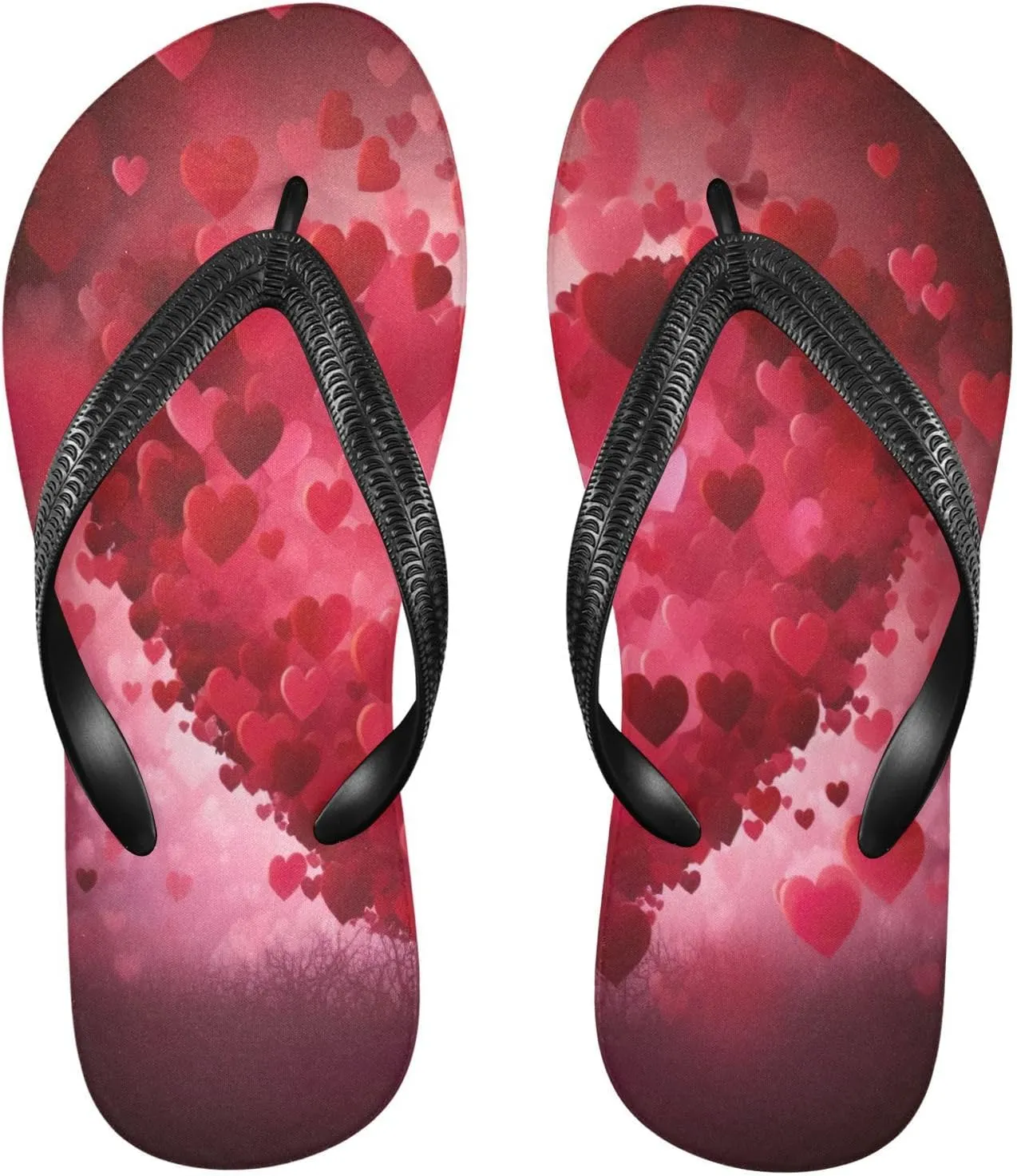 Flip Flop Sandal for Men Women Romantic Love Summer Thong Sandal Beach Water Shoes,XS