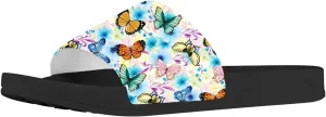 Forchrinse Colorful Tie Dye Butterfly Mens Womens Slide Sandals Lightweight Open Toe Slippers Comfort Slides for Indoor Outdoor