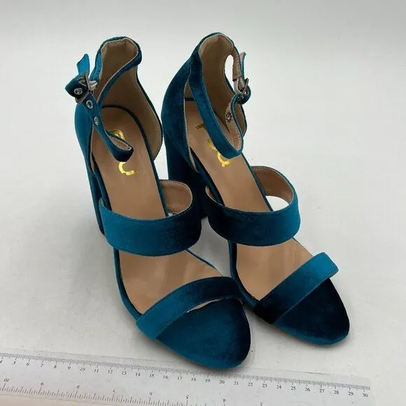 FSJ Women Casual Open Toe Sexy Chunky Super High Heel Sandal Ankle Strap