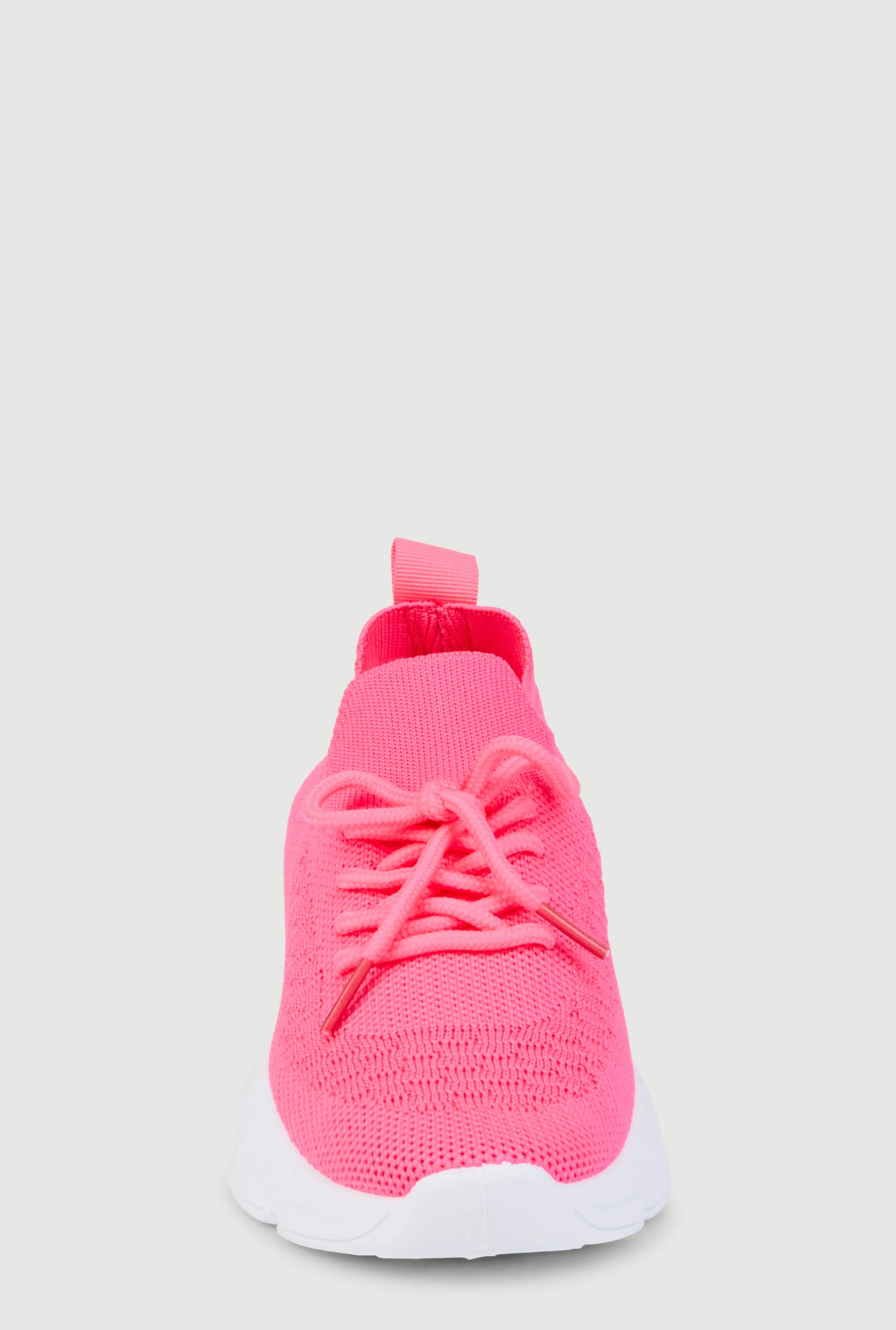 Girls Textured Knit Slip On Platform Sneakers