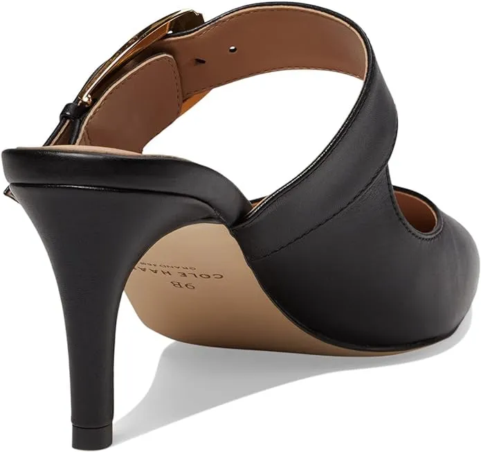 Giveaway offer Leather Pointed Vandam Haan Cyber Monday deal Cole Heeled Black Dress Kitten Pumps Buckle Toe